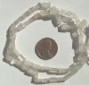 16 inch strand of 7x4mm Brick Rutilated Quartz